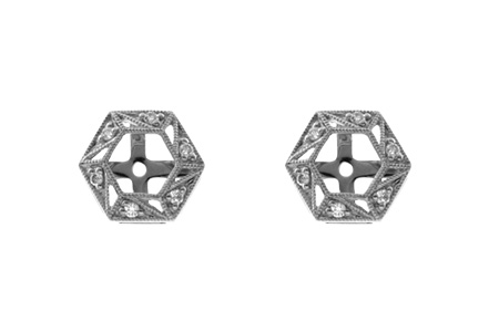 E054-72654: EARRING JACKETS .08 TW (FOR 0.50-1.00 CT TW STUDS)