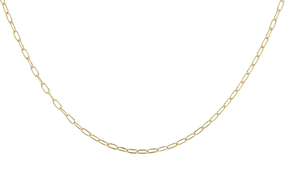 G329-19008: PAPERCLIP SM (16IN, 2.40MM, 14KT, LOBSTER CLASP)