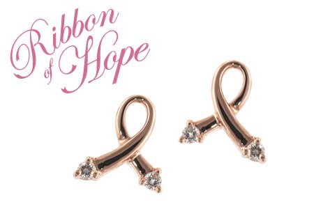 H054-72690: PINK GOLD EARRINGS .07 TW
