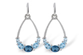 C242-85408: EARR 3.75 BLUE TOPAZ 4.17 TGW