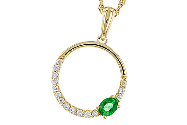 C329-21754: NECKLACE .19 EMERALD .34 TGW