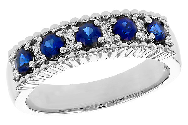 C329-27254: LDS WED RG .64 TW SAPPHIRE .76 TGW