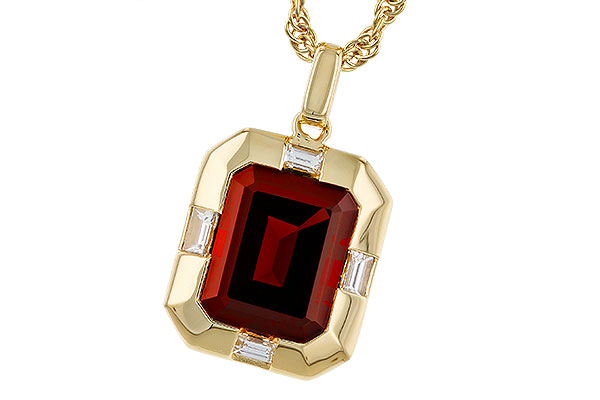 D329-22699: NECKLACE 3.65 GARNET 3.82 TGW (10x8MM GAR)