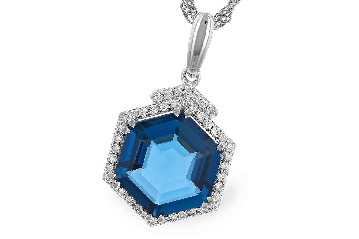 E328-31790: NECK 3.94 TW LONDON BLUE TOPAZ 4.12 TGW