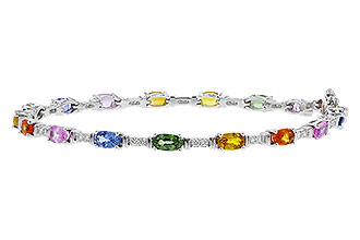 M329-20899: BRACELET 4.76 MULTI-COLOR SAPPH 5.08 TGW (7")